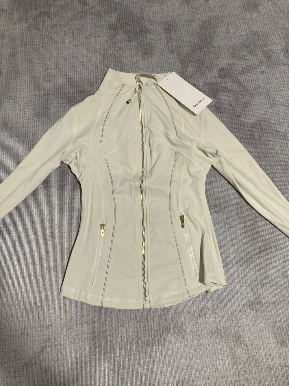 lululemon athletica Cream Zip Jacket & Leggings Set